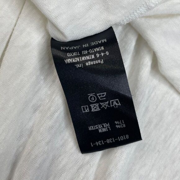 Cog The Big Smoke Delta T-Shirt Linen Blend White Womens OS - Picture 5 of 9